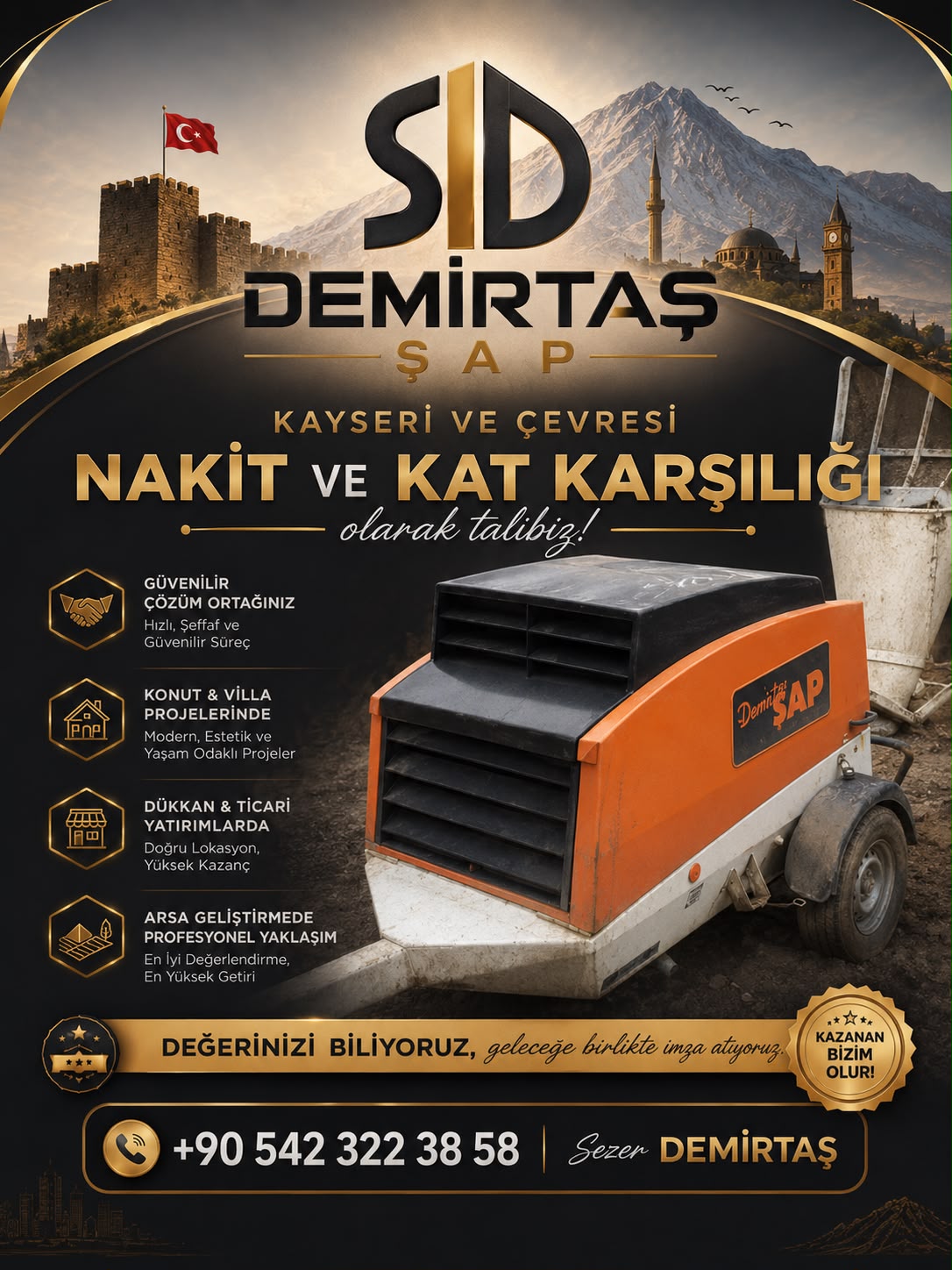 Demirtaş Şap Kayseri ve çevresi kurumsal görsel