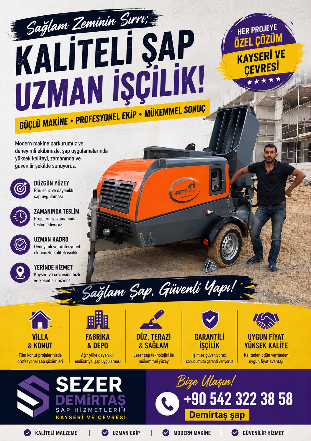 Demirtaş Şap kaliteli şap uzman işçilik tanıtım görseli